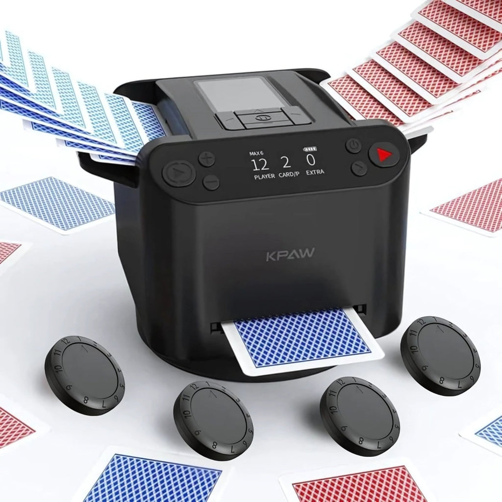 2-in-1 Automatic Card Shuffler & Dealer With 4 Card Drawing Remotes - Stan's Toy Store