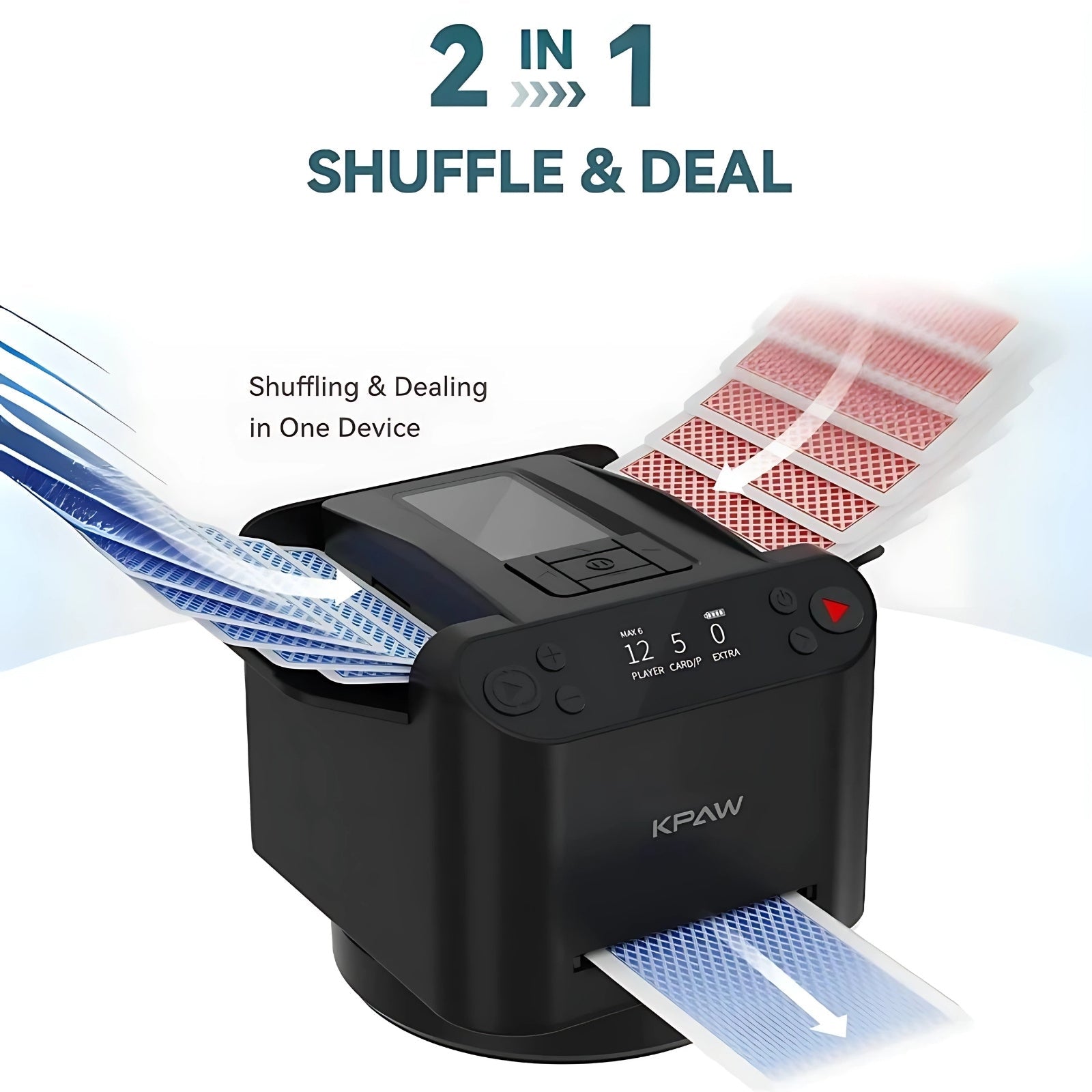 2-in-1 Automatic Card Shuffler & Dealer With 4 Card Drawing Remotes - Stan's Toy Store